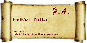Hadházi Anita névjegykártya